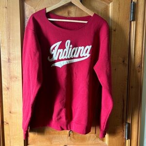 Champion Indiana IU sweatshirt M-L cutaway neck